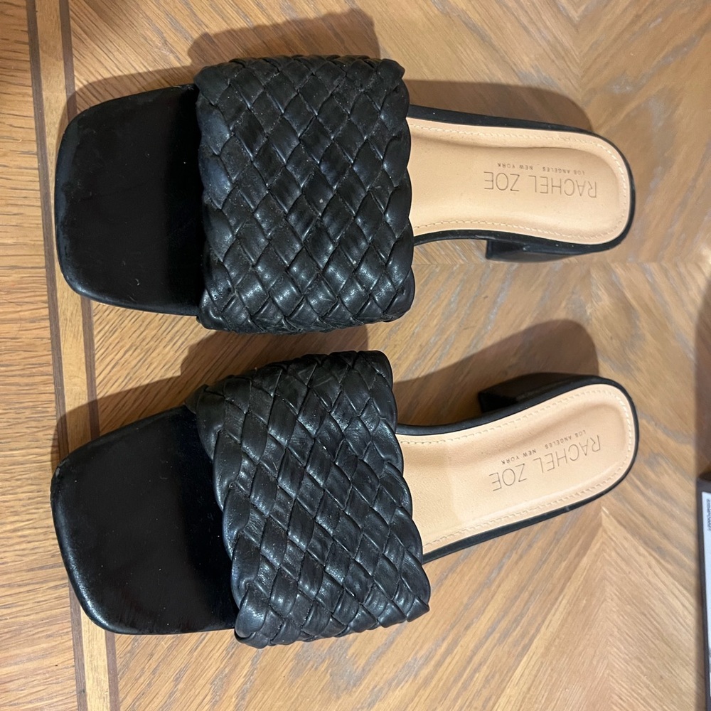 Rachel Zoe Black Braided Heels